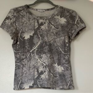 Gray Camouflage Short Sleeve Tee